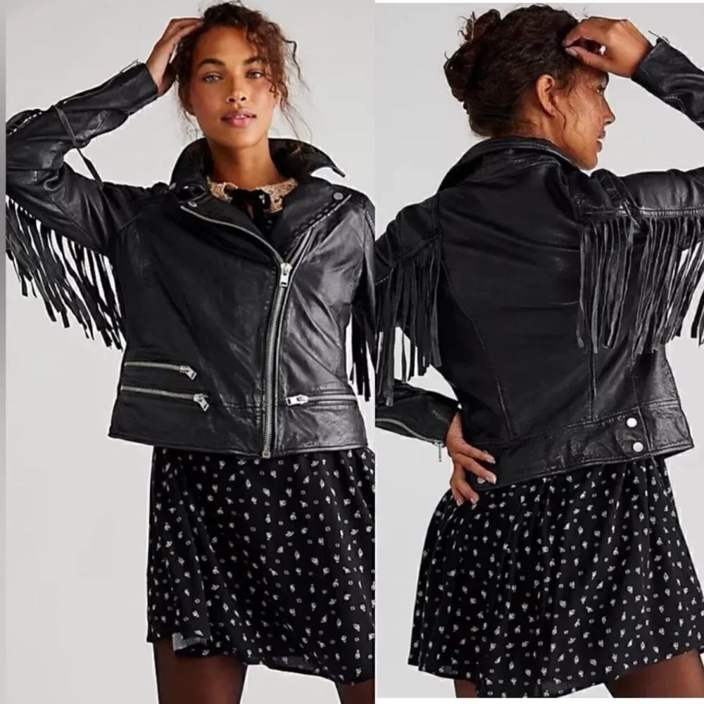 Mauritius Zoe RF Leather Jacket, Black